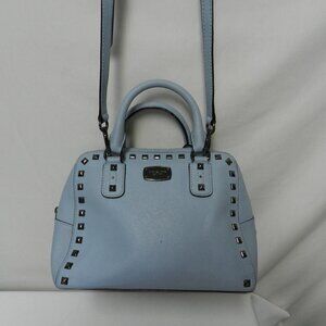 Michael Kors Saffiano Leather shoulder tote crossbody bag purse convertible blue